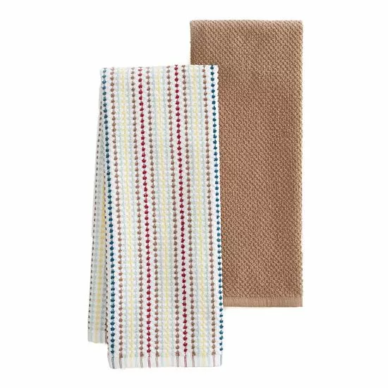 Food Network™ Awning Stripe Kitchen Towel 2-pk. Brown 10 Food Network™ Awning Stripe Kitchen Towel 2-pk. Brown - Image 8