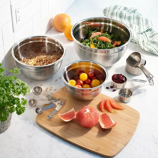 Food Network™ 3-pc. Stainless Steel Mixing Bowl Set 4 Food Network™ 3-pc. Stainless Steel Mixing Bowl Set - Image 2