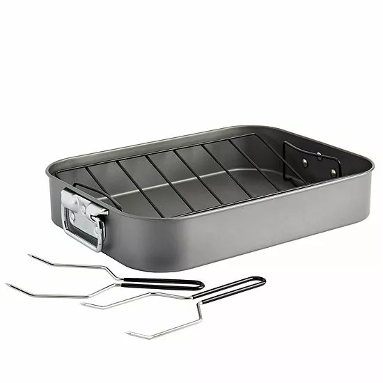Food Network™ 16-in. Roasting Pan With Rack & Lifters 3 Food Network™ 16-in. Roasting Pan With Rack & Lifters