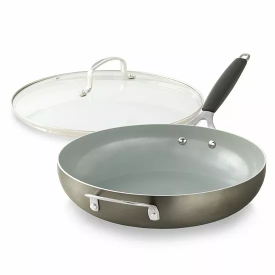 Food Network™ 12-in. Saute Pan With Lid Graphite 3 Food Network™ 12-in. Saute Pan With Lid Graphite