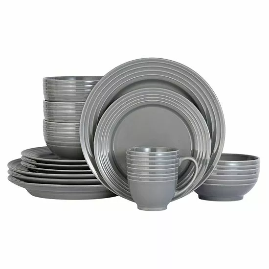 Food Network™ Valencia Gray 16-pc. Dinnerware Set 3 Food Network™ Valencia Gray 16-pc. Dinnerware Set