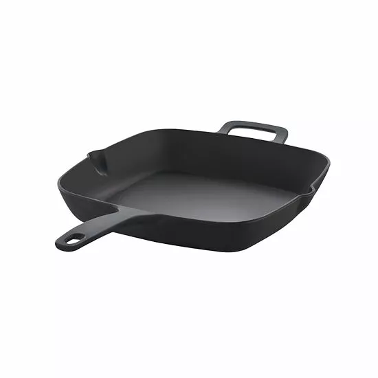 Food Network™ Pre-Seasoned Cast-Iron 11" Square Skillet With Helper Handle 3 Food Network™ Pre-Seasoned Cast-Iron 11" Square Skillet With Helper Handle